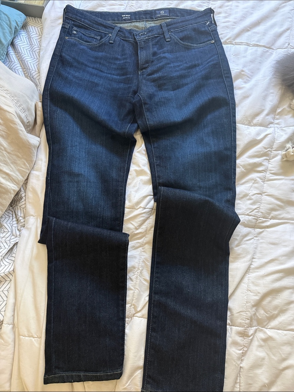Ag Adriano Goldschmied Dark Indigo Straight-Leg Jeans